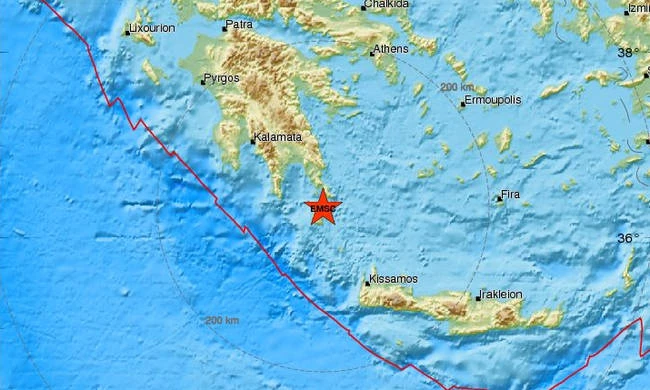 Σεισμός 4,2 Ρίχτερ στα Κύθηρα (εικόνα)